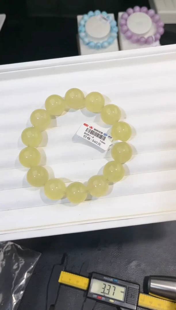 【闪购商品】水晶手链未镶嵌多样性发一黄泡泡16mm