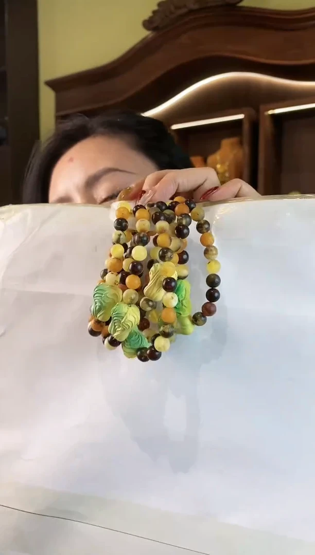 未镶嵌琥珀手链多样性发一