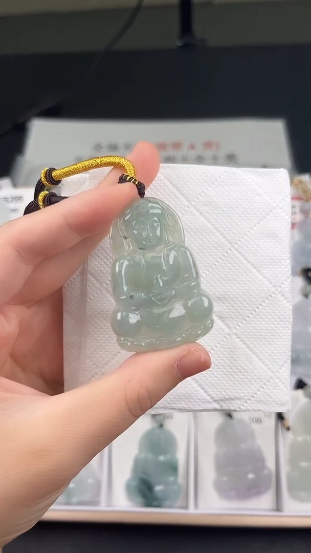 翡翠未镶嵌颈饰Y5A064观音
