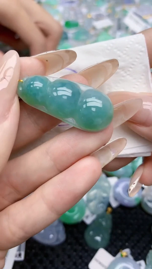 翡翠18K金镶嵌颈饰189   天然翡翠A货