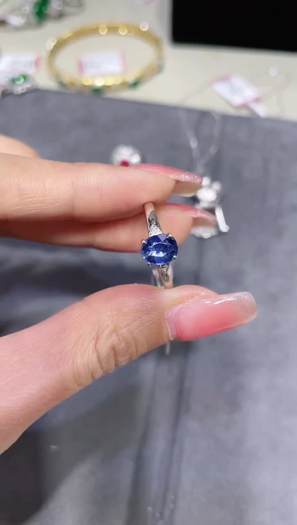 【闪购商品】蓝宝石戒指18K金镶嵌·