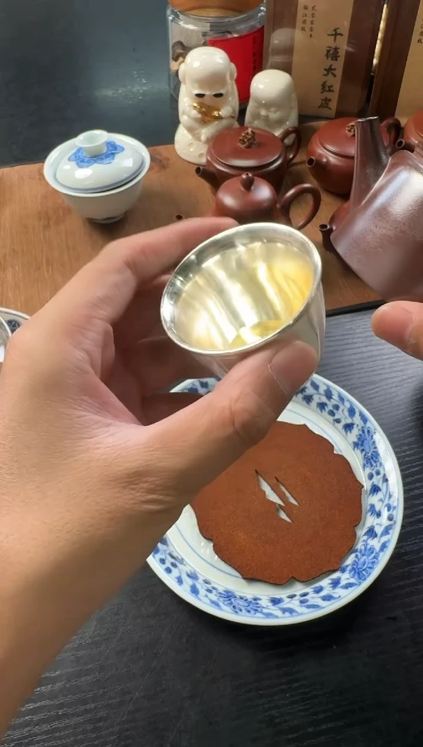 瓷包银 杯----------