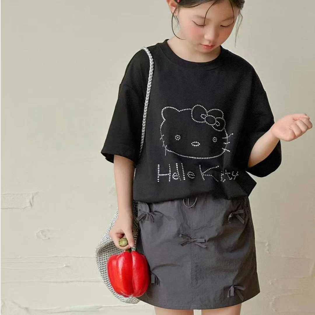 中大女童甜酷女孩立体蝴蝶结百搭速干工装短裙内带安全裤25759