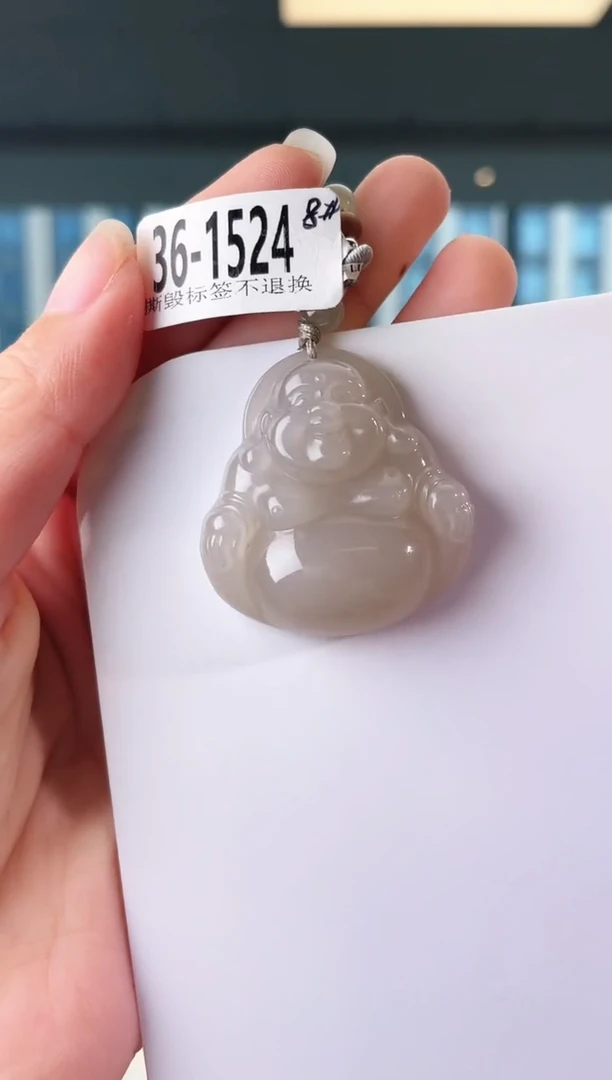 和田玉未镶嵌颈饰佛公 1524