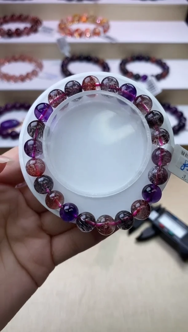 【闪购商品】水晶手链未镶嵌黑加仑超七单圈9m+