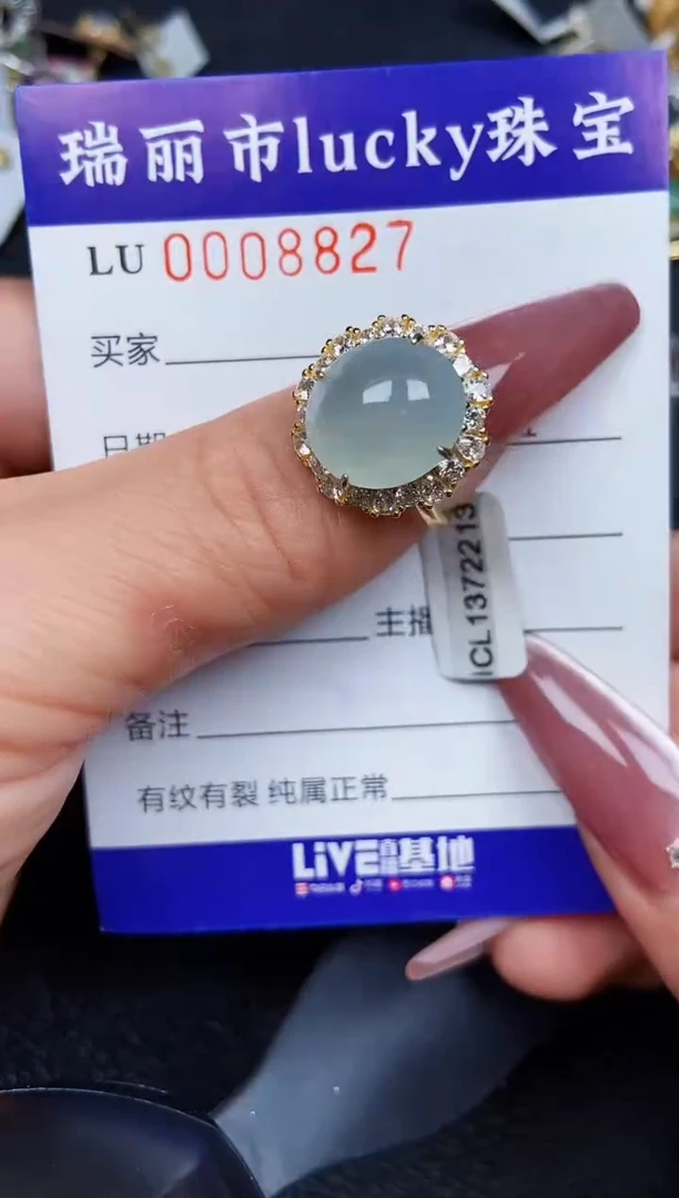 翡翠银S925镶嵌颈饰8827