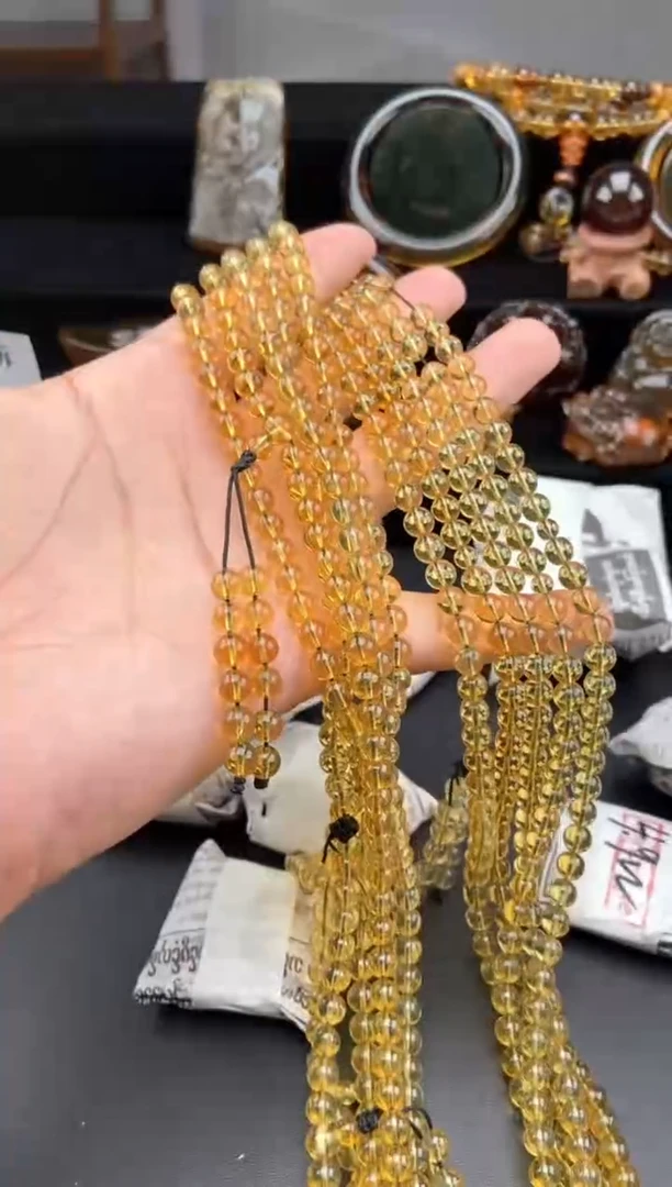 未镶嵌琥珀手链蓝珀108项链【多样性发货其中一】