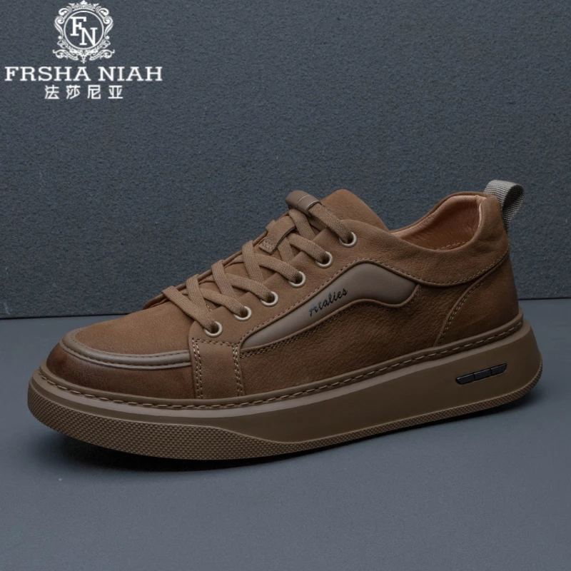 法莎尼亚男鞋秋季新款厚底轻便板鞋一脚蹬软底潮流潮流软底男板鞋