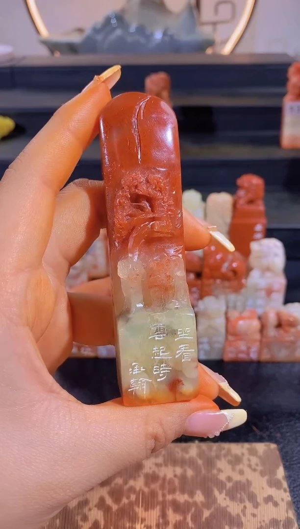 【闪购商品】昌化石印石坐看云起时-0102