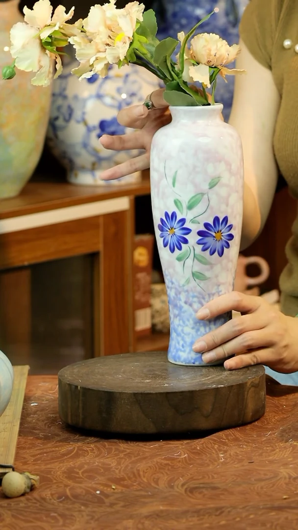 瓶景德镇手绘油画风花瓶1