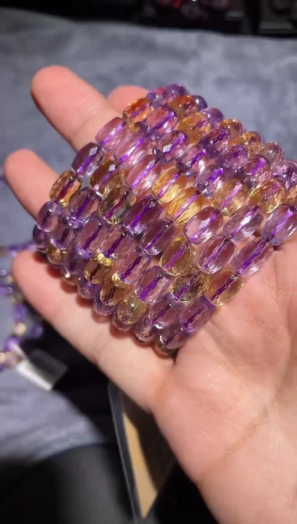 【闪购商品】水晶手链未镶嵌紫黄晶单圈手链（多样性发其一）