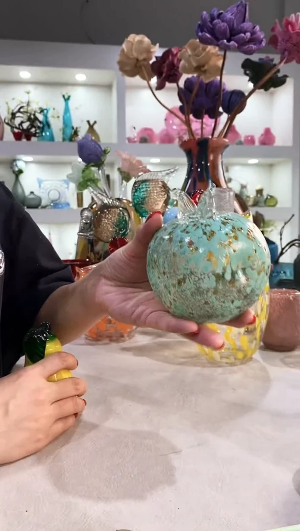 慕忆家手作琉璃花瓶瑕疵