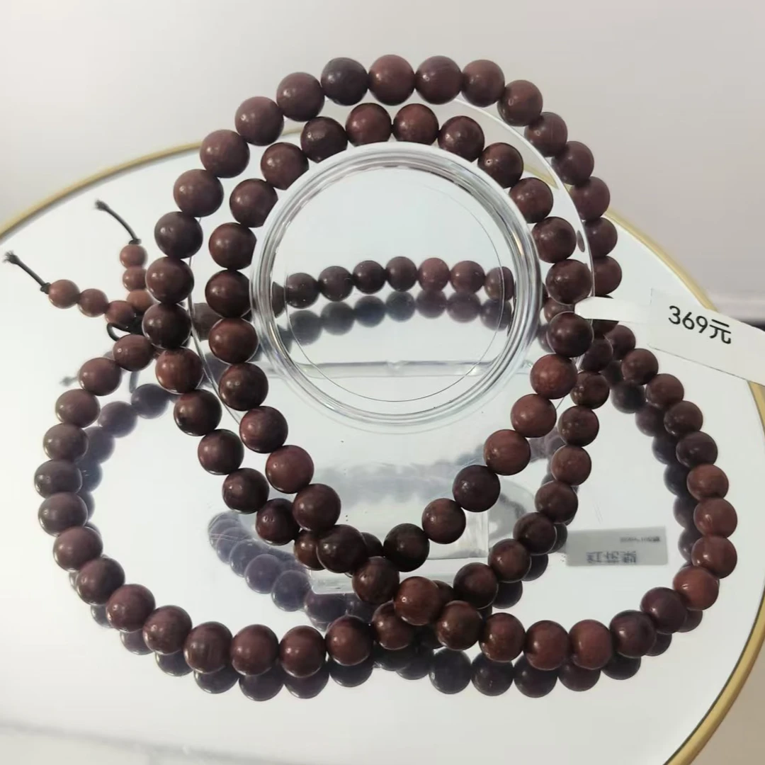 非金属木质手链 精品红花梨手串 长款108颗*8mm