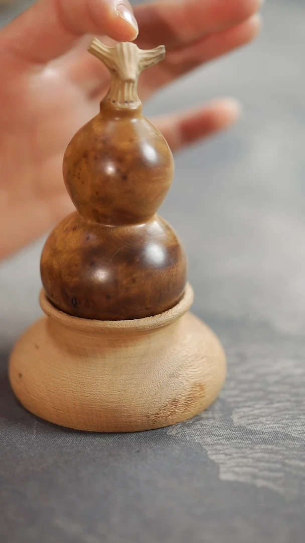 金丝楠葡萄瘤子精工手作葫芦摆件把玩919