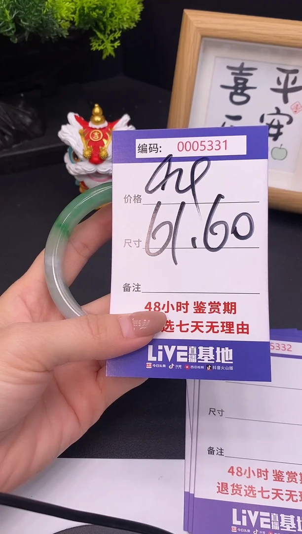 未镶嵌手镯翡翠0005331