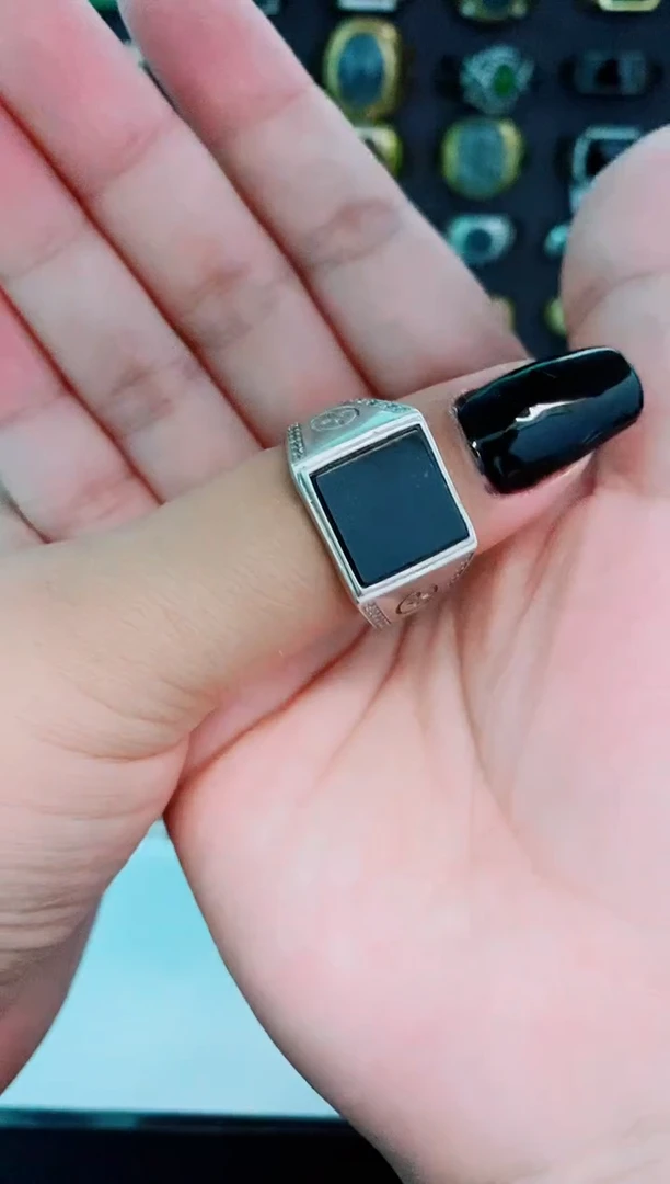 未镶嵌戒指翡翠天然翡翠男戒