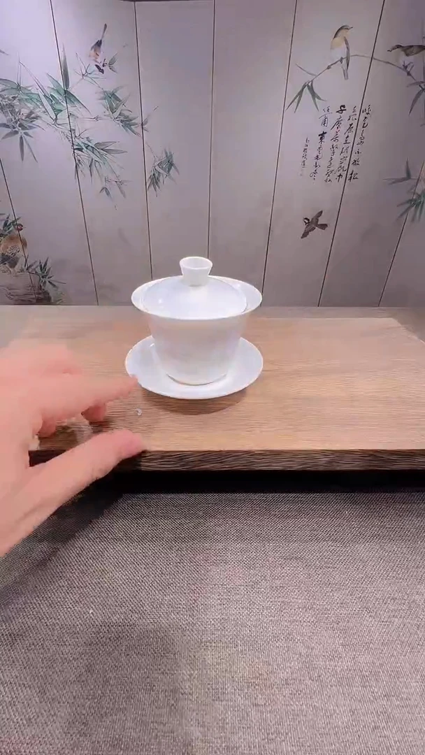 @微光茶器水墨山水盖碗TJ049