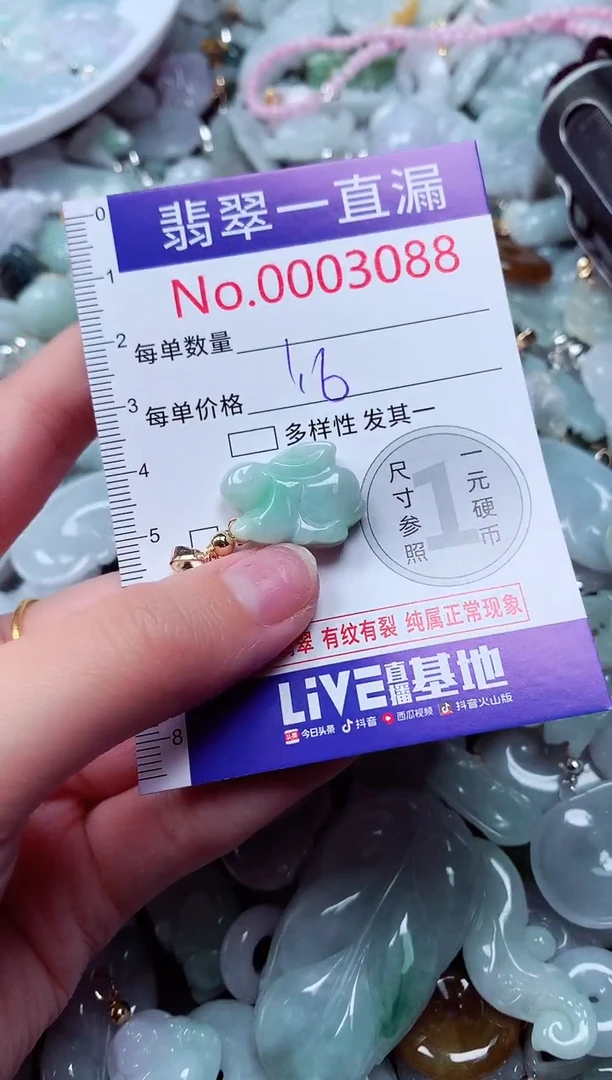 吊坠(不含链)未镶嵌翡翠3088