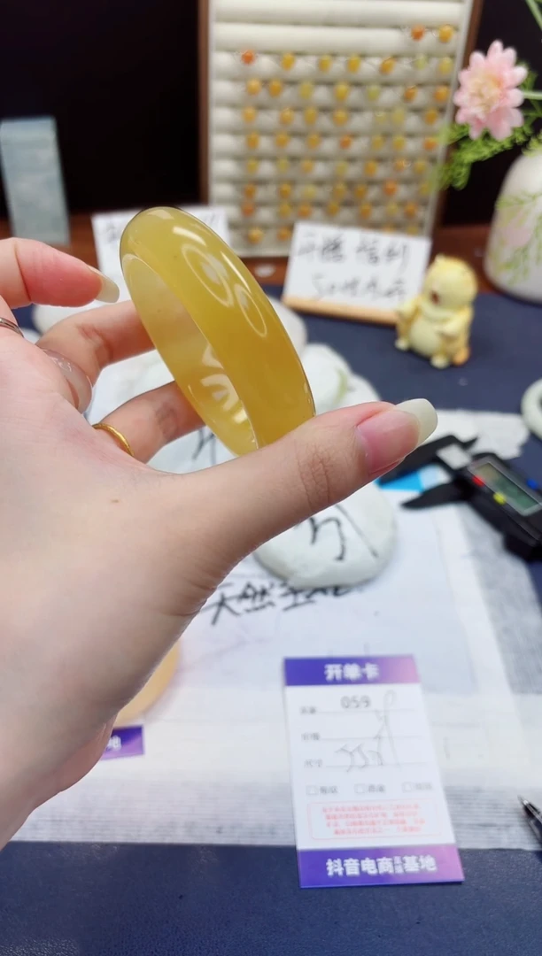 未镶嵌手镯石英质玉59-财气镯-圈口55