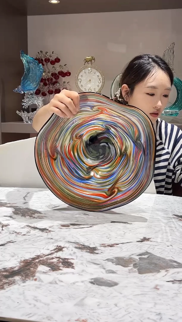 油画彩虹果盘 现货