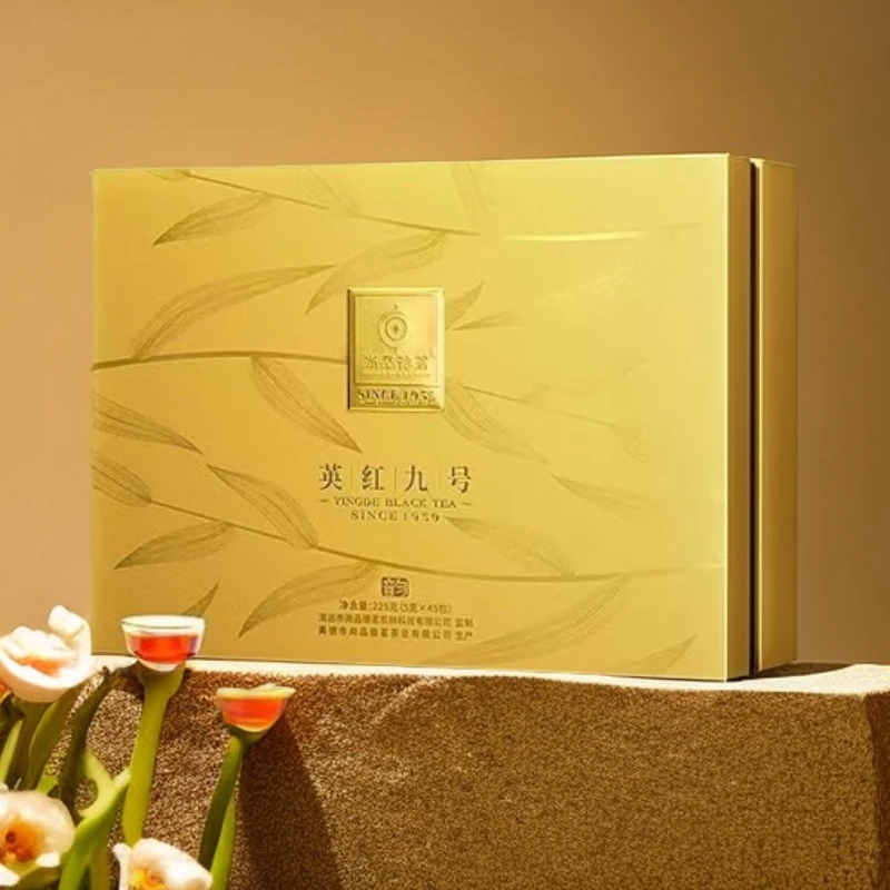 【尚品德茗】广东特产红茶英德红茶英红九号礼盒装225克/盒独立小泡