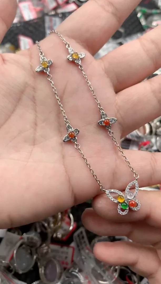 银S925镶嵌戒指翡翠888   1