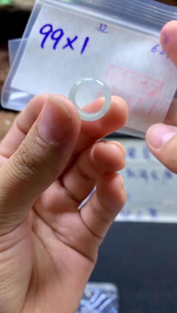 定制翡翠未镶嵌甜甜圈#99元-毛货需精细抛光