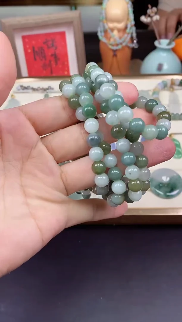 未镶嵌手串翡翠手串多样性发其一@@CMT