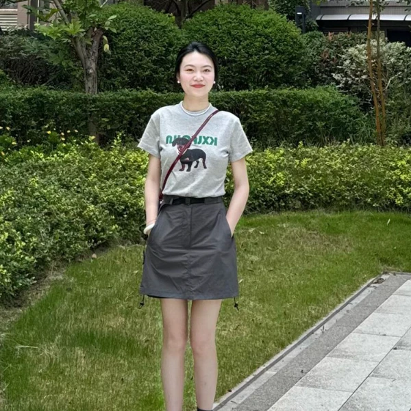 小个子穿搭一整套休闲洋气时尚减龄高级感T恤半身裙两件套装女夏