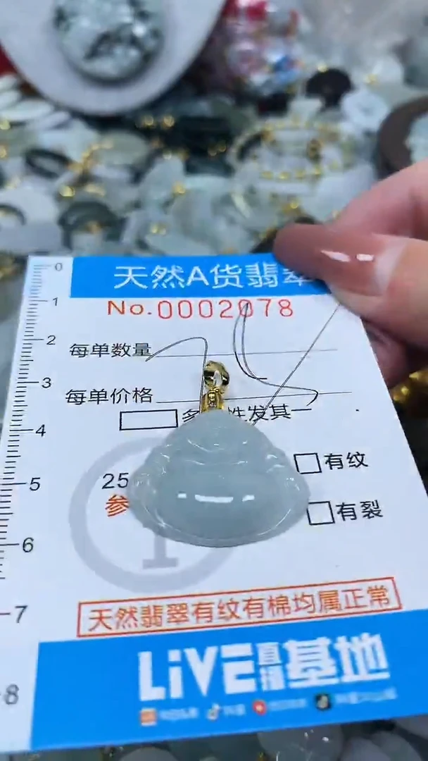 翡翠未镶嵌颈饰净货挂件-2078