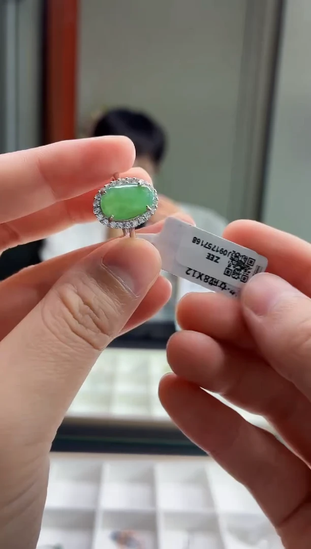 银S925镶嵌戒指翡翠111111