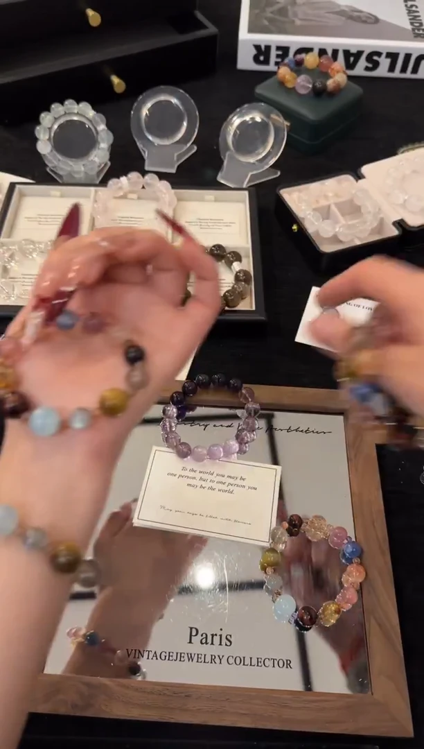 未镶嵌手链水晶日月同辉x2643