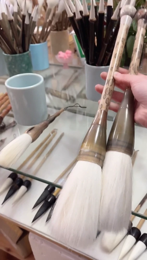 语*【清水试笔，拒绝蘸墨】墨琳笔庄毛笔2支