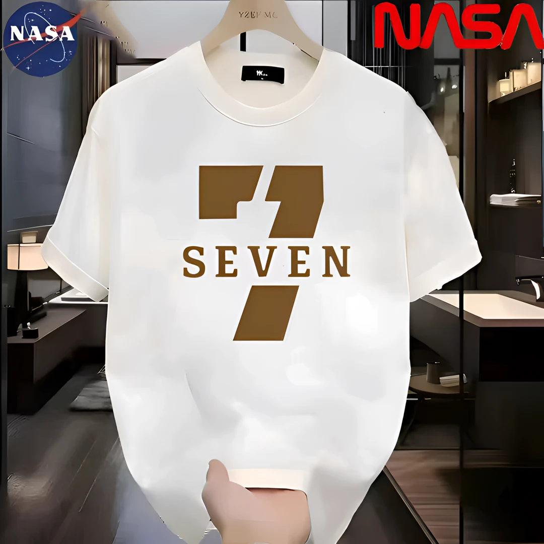 NASA联名纯棉夏季圆领短袖T恤微宽松时尚男女同款休闲百搭28