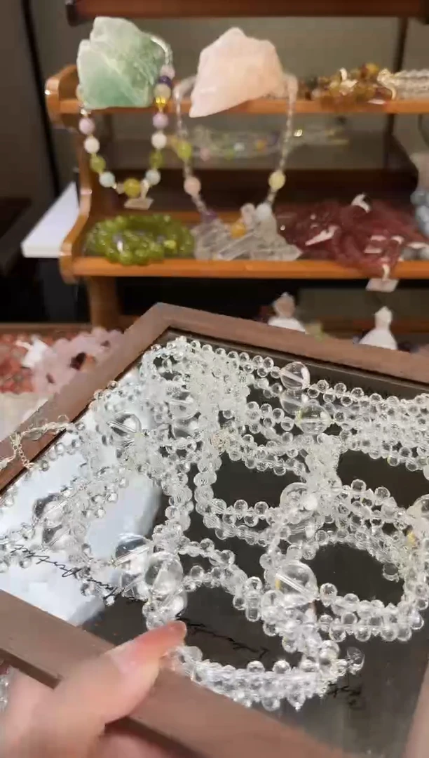未镶嵌手链水晶白水球手链