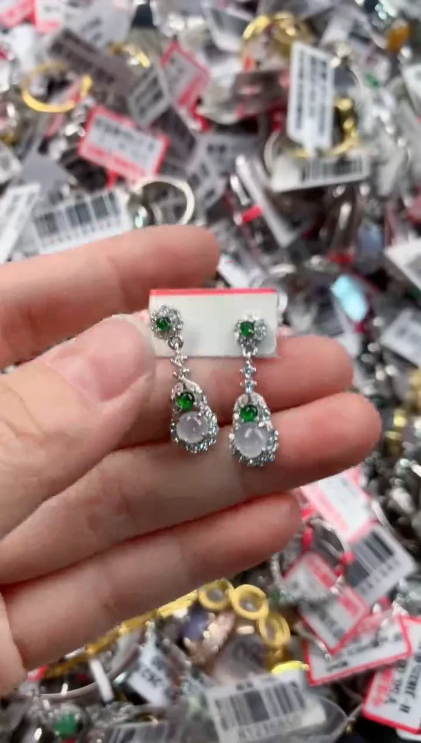 银S925镶嵌戒指翡翠6666----2