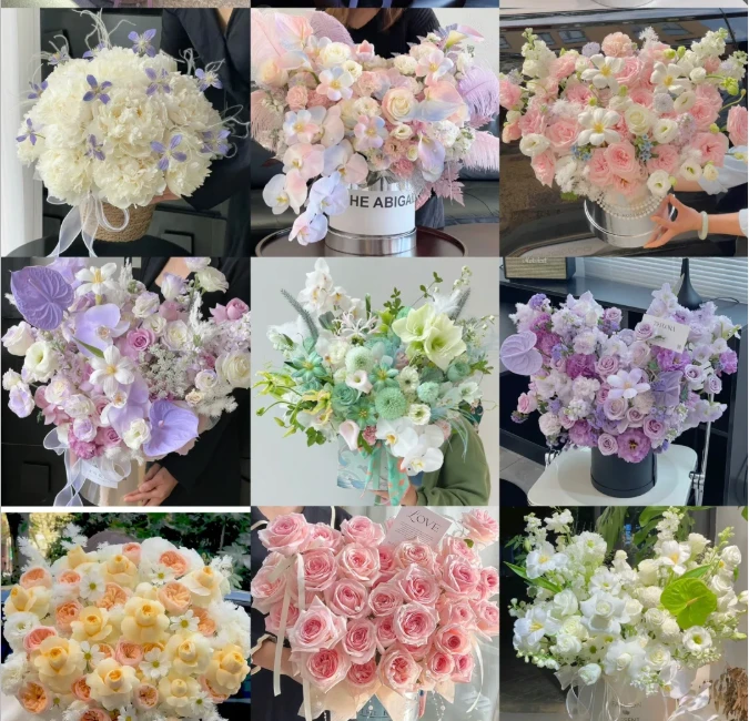 【百合套餐】香水百合+红玫瑰+香槟玫瑰+小菊+配草