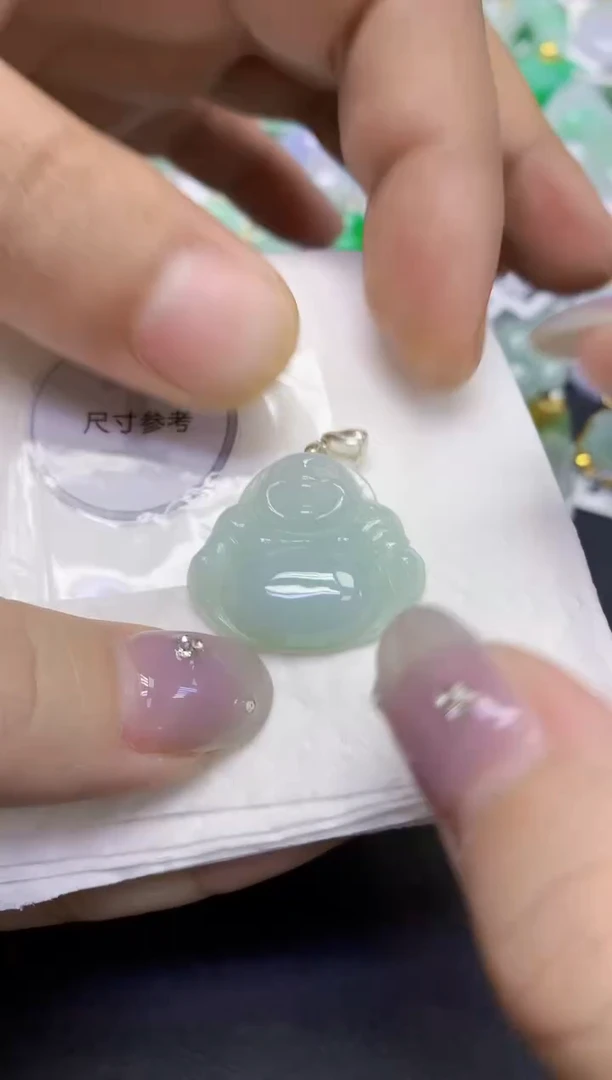 颈饰未镶嵌翡翠天然缅甸翡翠A货百元以上9元证书费自理