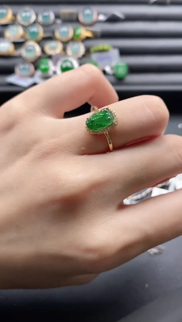 【闪购商品】翡翠戒指银S925镶嵌1111