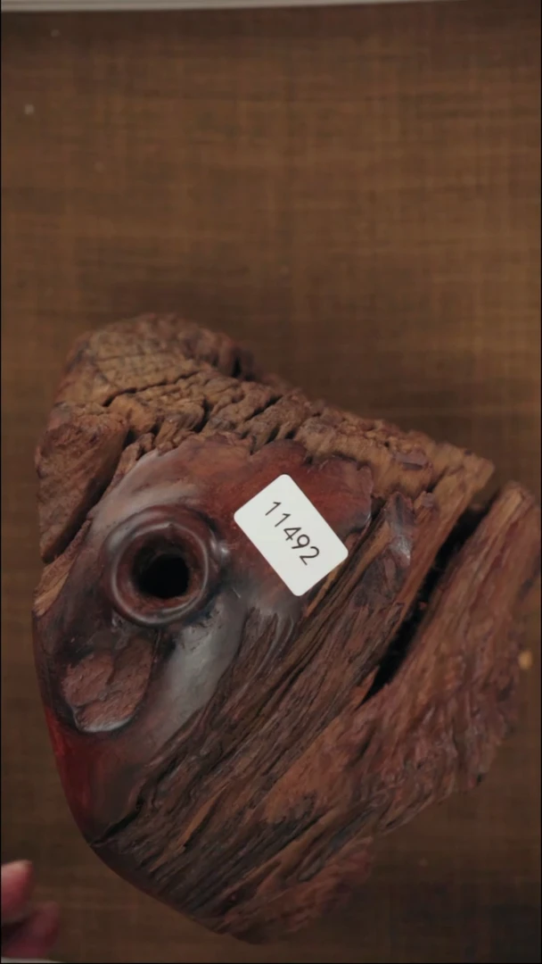 【闪购商品】交趾黄檀（大红酸枝）木雕11492随形花瓶4130-6