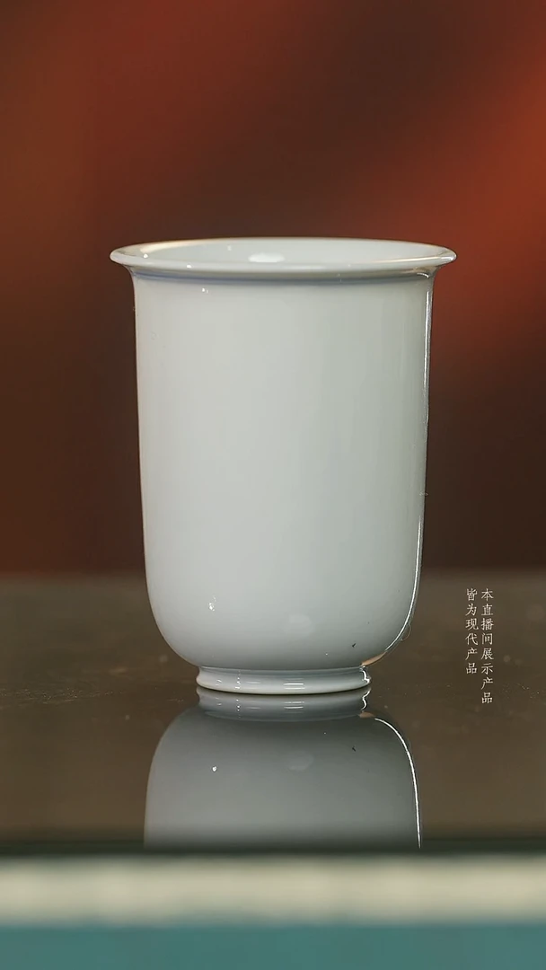 杯子陶瓷双圈线白胎闻香杯