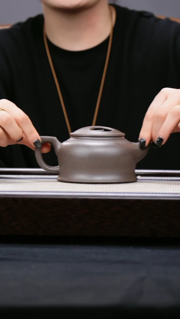 【闪购商品】紫砂茶壶大水潭天青牛盖金钟壶