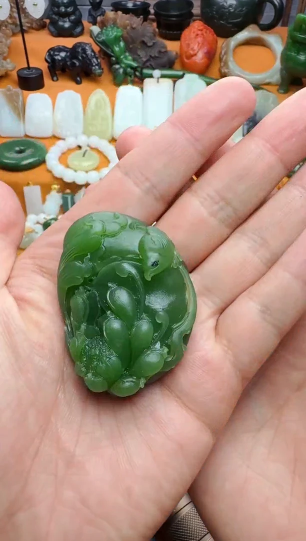 和田玉未镶嵌摆件01