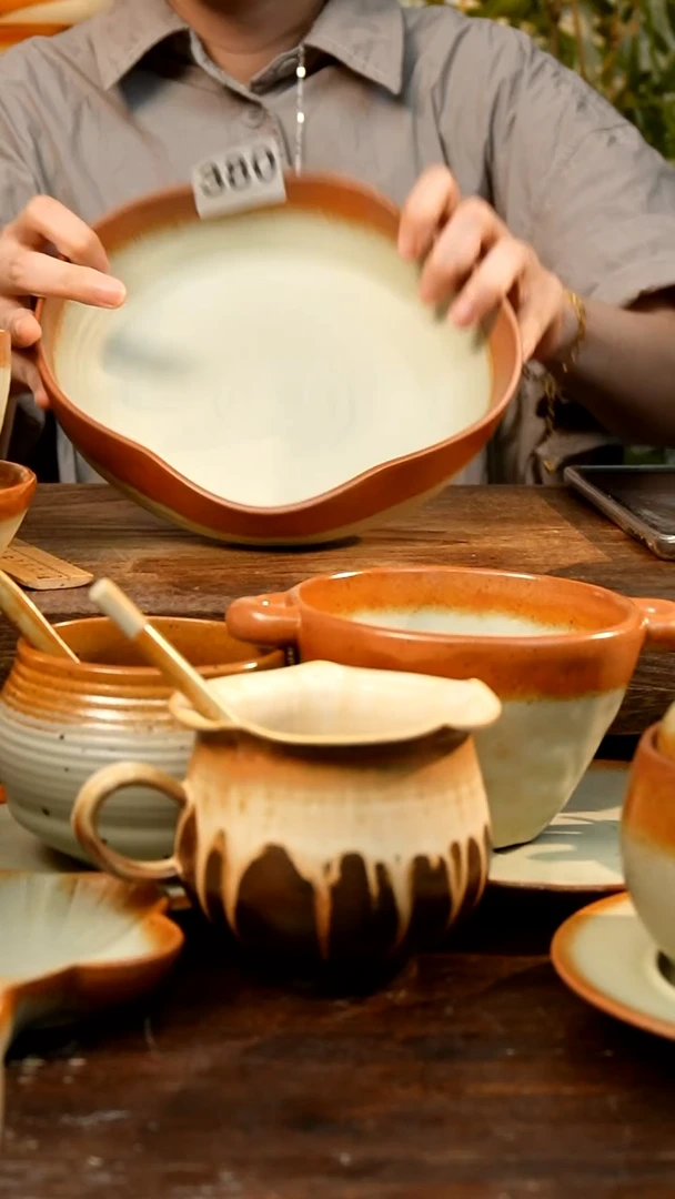 盘 高颜值粗陶餐具限时抢购