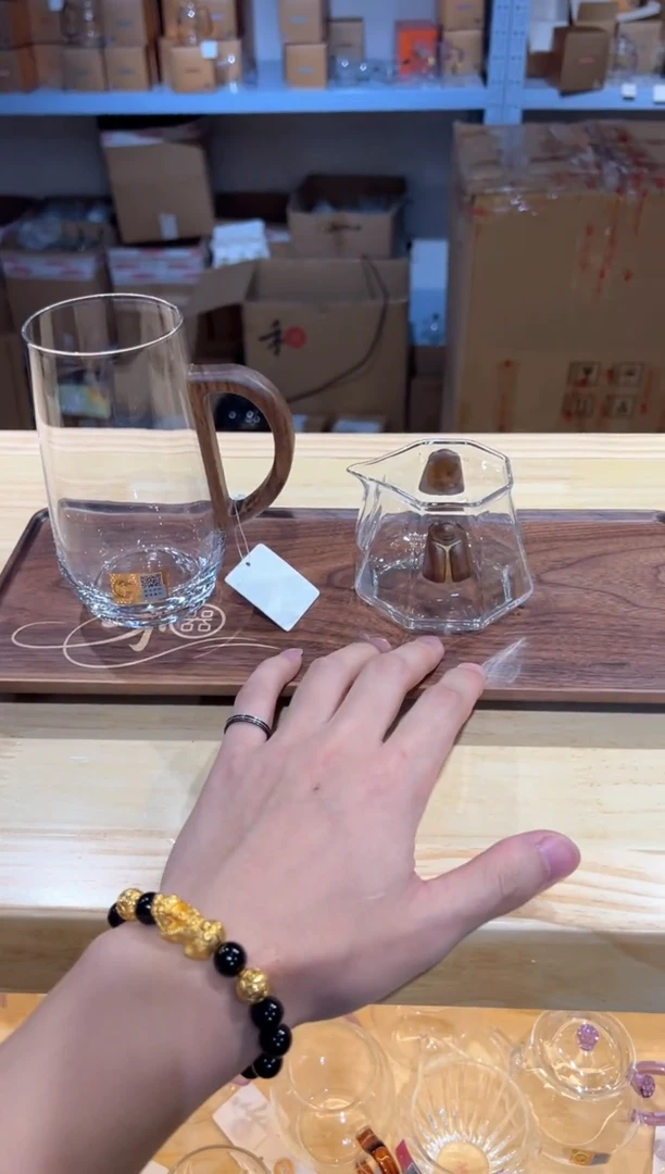 禾器-一鸣茶海-胡桃木+胡桃木茶盘+悦灵杯