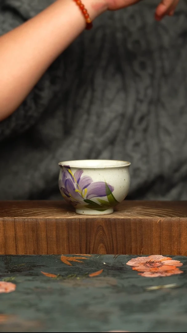 杯釉下彩手工手绘同款陶器