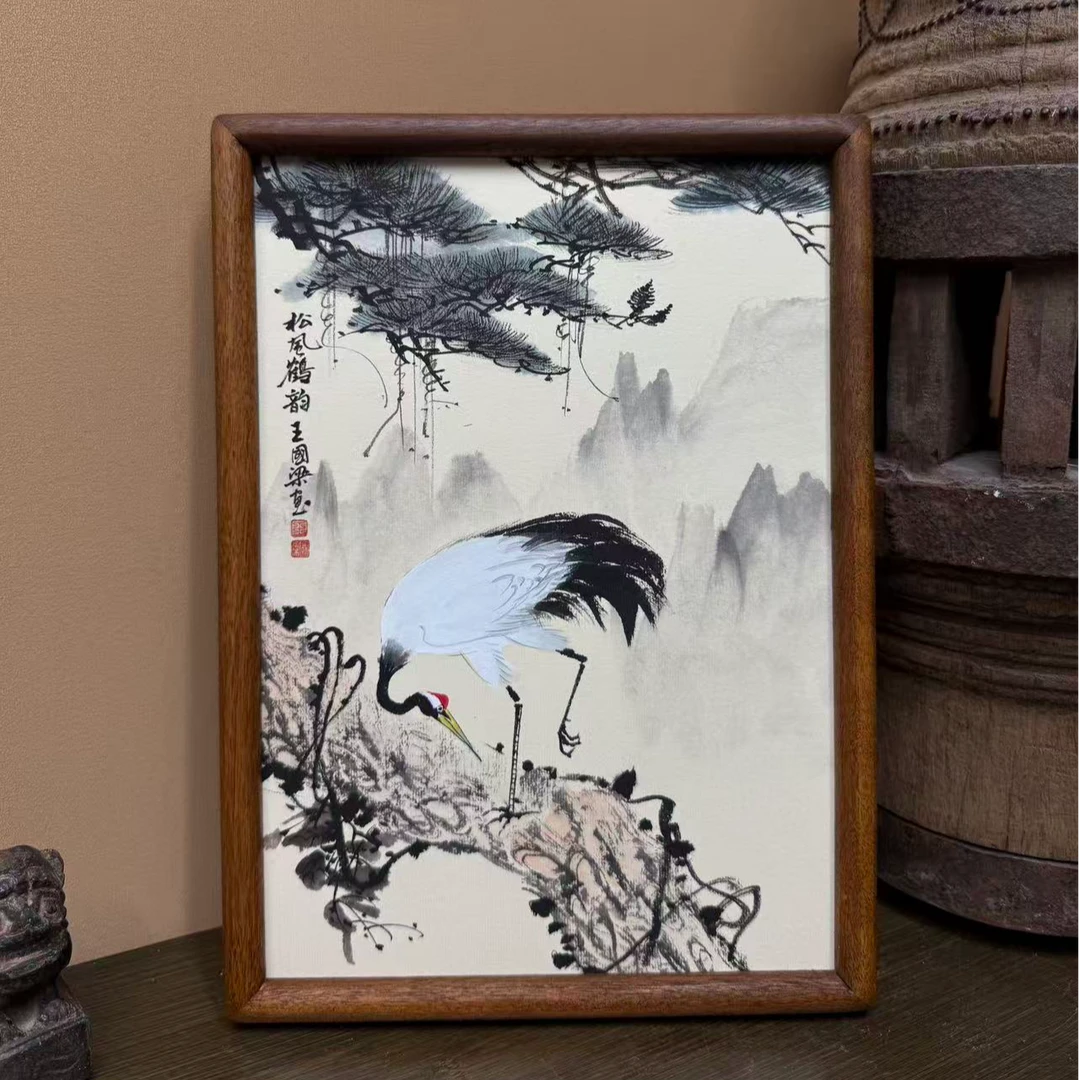 《松风鹤韵》23×32花鸟装饰画