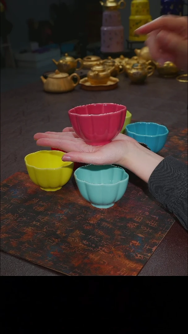 杯【宜景窑冰美粉系列】蚌壳杯子