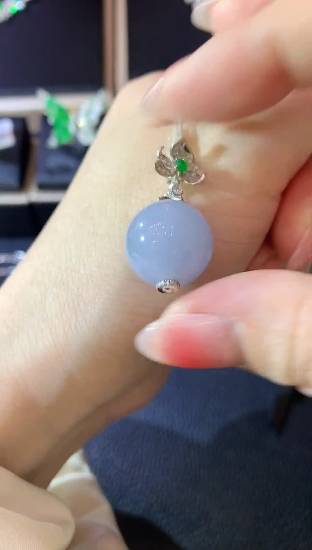 【闪购商品】翡翠吊坠(不含链)18K金镶嵌W59 紫货有一定色差