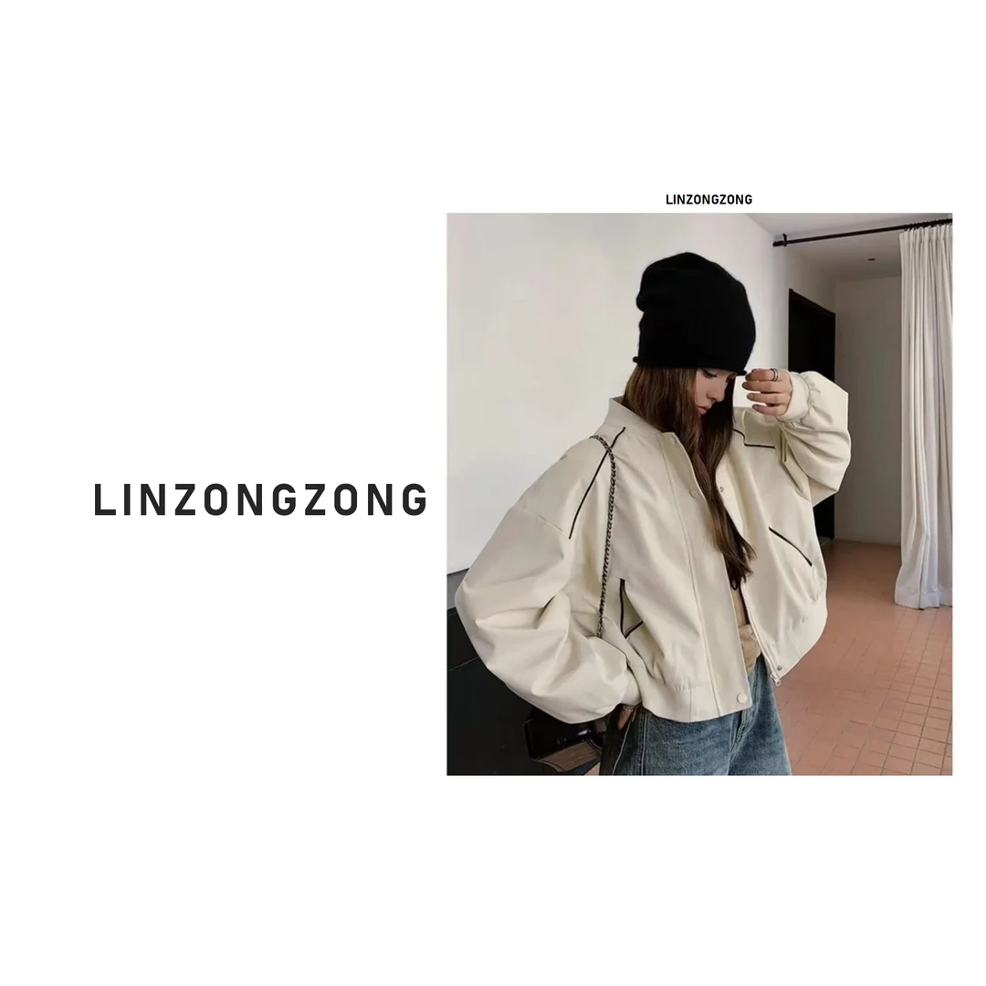 秋装女款2025年新款夹克棒球服日系圆领春秋短外套